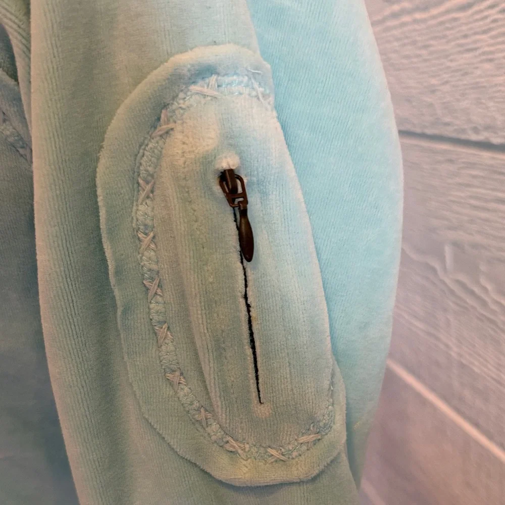 Women's Light Blue Cropped Jacket - Picture 4 of 6